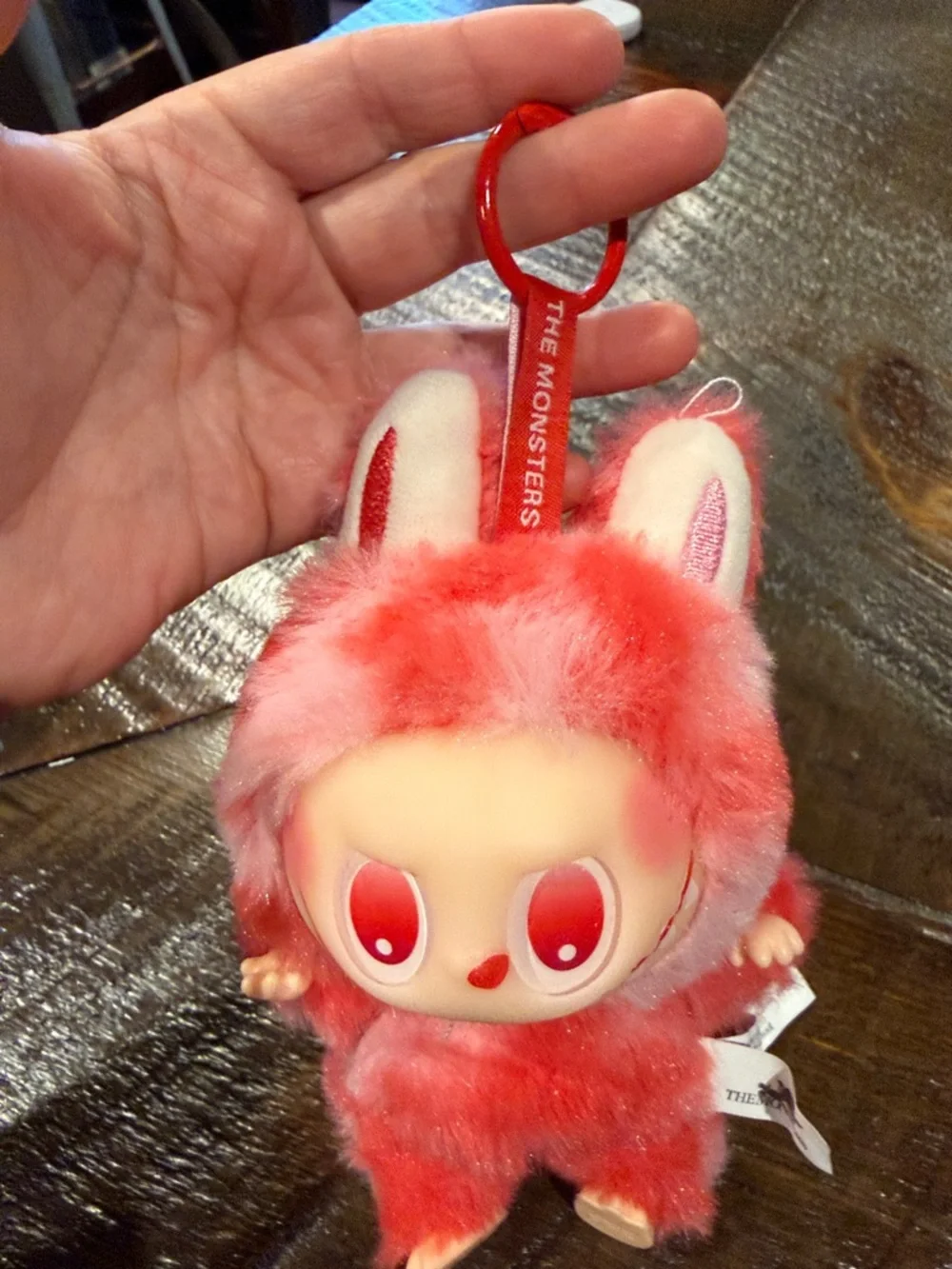Plush Red Fuzzy Monster Toy - Cute Collectible Stuffed Animal